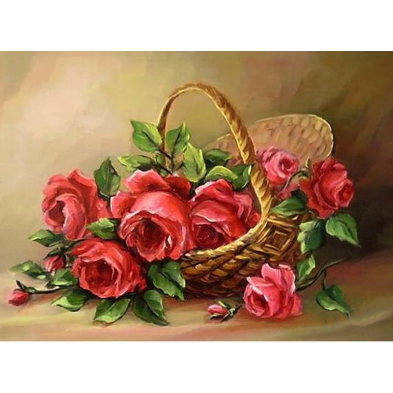 5D DIY Diamond Painting Flower Cross Stitch Kit Full Round Drill Embroidery Mosaic Art Rhinestones Home Decor Wall Art Gift