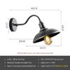 Retro Wall Lamp LED Outdoor Indoor Waterproof Moisture-proof Practical Lighting Fixture Rust Colored Black Decorative Home Decor