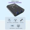 USB Manual Switch 2 Ports USB Converter Splitter for 2 PC Share USB Peripherals Printer Office Home USB 3.0 Hub