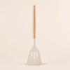 Silicone Turner with Beech Wood Handle Heat-Resistant Utensil Non-Scratch