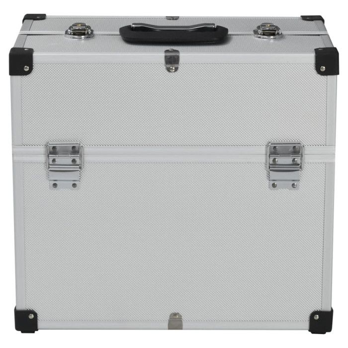 VidaXL Tool Box 38x22.5x34 Cm Silver Aluminium