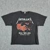 Metallica Kill 'Em All 1983 Tour  Vintage Style Reprint Black Tee Unisex T-Shirt