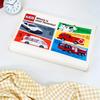 MORIPiLO Children's Low Pillow - Tomica Junior Soft Memory Foam Pillow - Police Car, Fire Truck, Ambulance - Ivory - 35x25x5cm - Skin-friendly Microfi