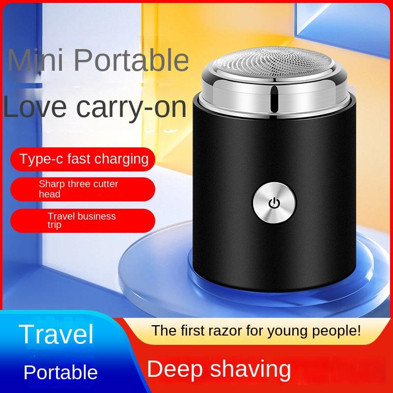 Portable Electric Epilator Mini Travel Beard Razor Shaving Machine Wet-Dry Dual Use Washable USB Rechargeable Hair Trimmer