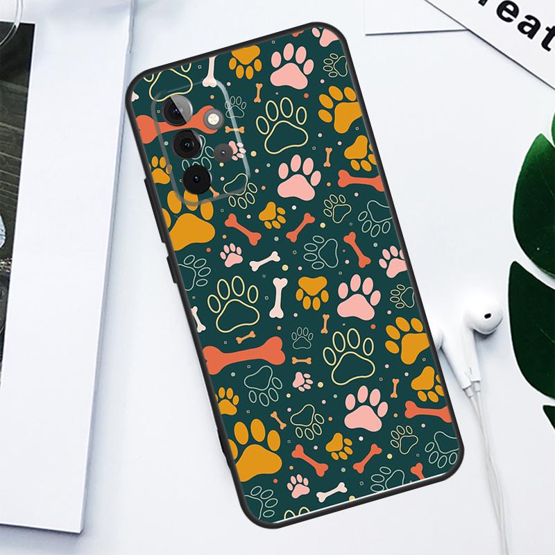 Dog Cat Paw For Samsung Galaxy A52 A22 A32 A54 A34 A14 A55 A35 A15 A53 A33 A13 A05 A06 A16 Phone Case