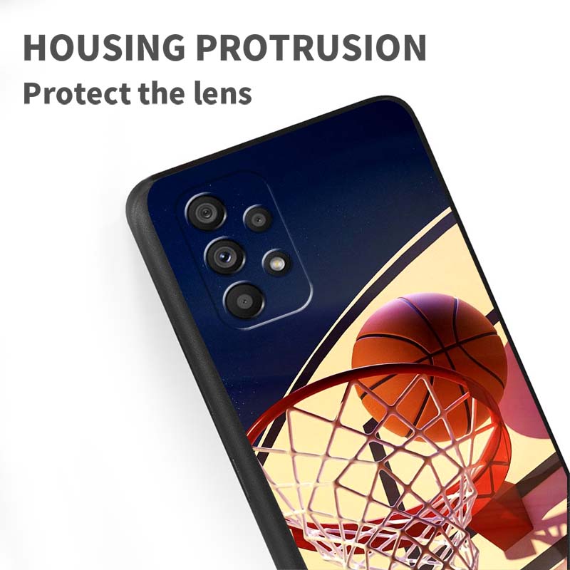 Sports basketball cool For Samsung A73 A72 A71 A55 A54 A53 A52 A51 A13 A22 A16 A15 A12 A14 A26 A07 5G Black Phone Case