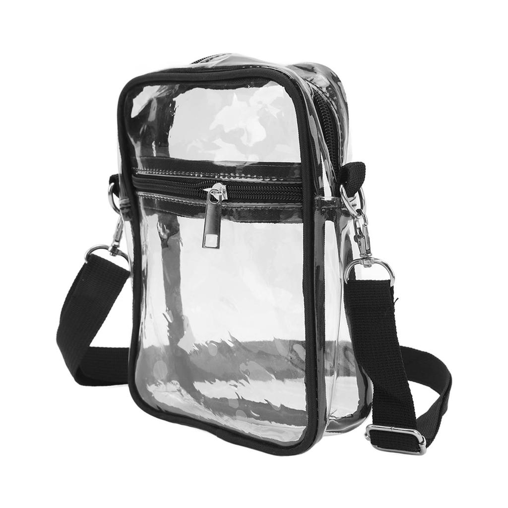Clear Purse Stadium Clear Messenger Bag Stadium Approved for Men Women PVC Transparent Shoulder Bag with Adjustable