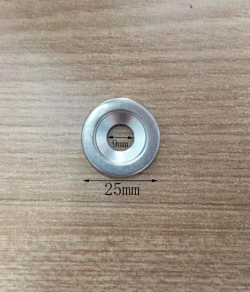 304 Stainless Steel Glass Clamp with Black Countersunk Gasket and White Sleeve for Stair and Balcony Guardrails