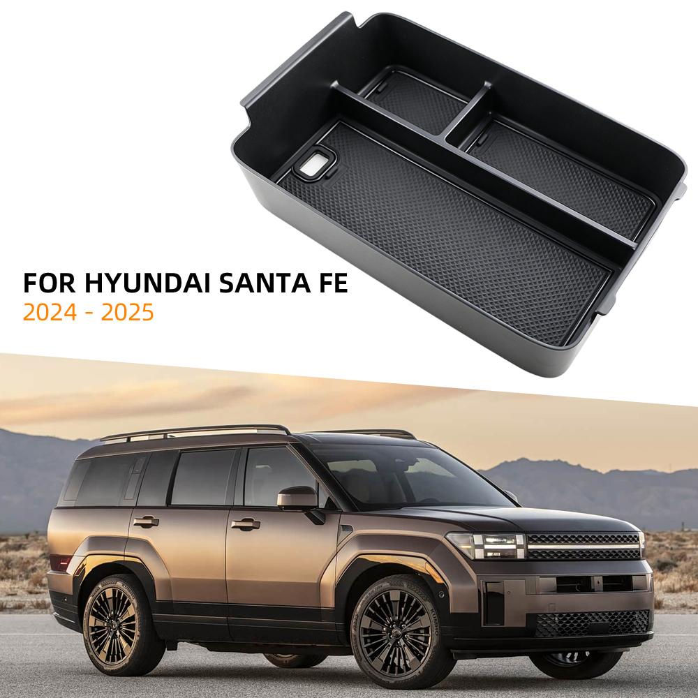 Car Center Console Armrest Insert Organizer Tray for Hyundai Santa Fe 2024 2025 Interior Storage Box Plate Container Accessories