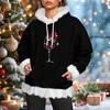 Women's Christmas Casual Fleece-Lined Hoodie With Long Sleeves And Pockets Sweatshirt Top