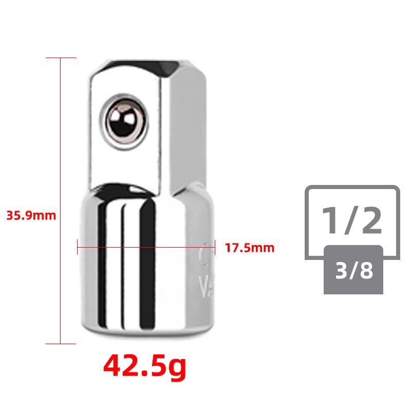 1/4" 3/8" 1/2" Ratchet Wrench Socket Converter Sleeve Head Adapter Chrome Vanadium Sleeve Drive Wrench Transform Joint