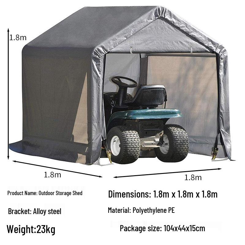 Weatherproof Outdoor Motorcycle & Equipment Storage Shed