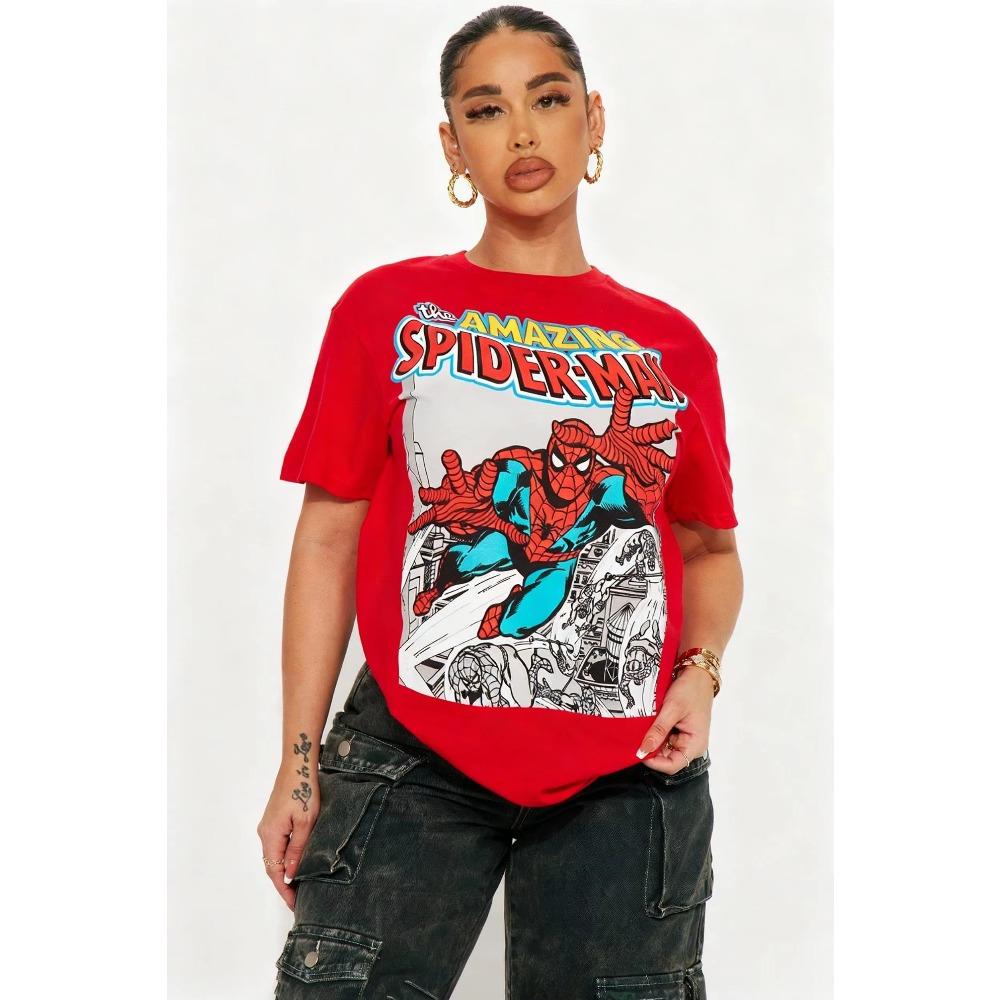 

Unisex Summer Oversized SpiderUnisex Graphic T Shirt Women Unisex Cotton Short Sleeve Tee Streetwear Fashion New Casual Tops S