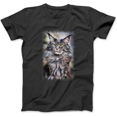 Maine Coon Cat T-Shirt, Sweatshirt, Hoodie for Men Women Kids Made In Canada Black