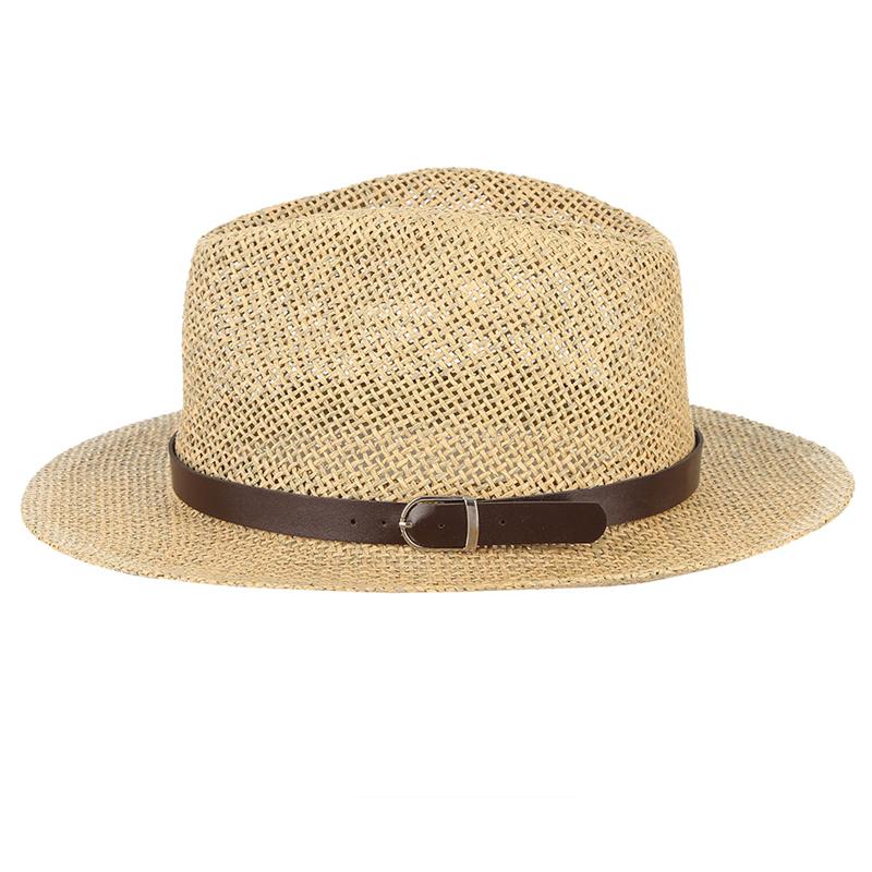Fashion Summer Straw Paper Fedora Hat for Women Men Sun Visor Breathable Panama Hat Jazz Cap