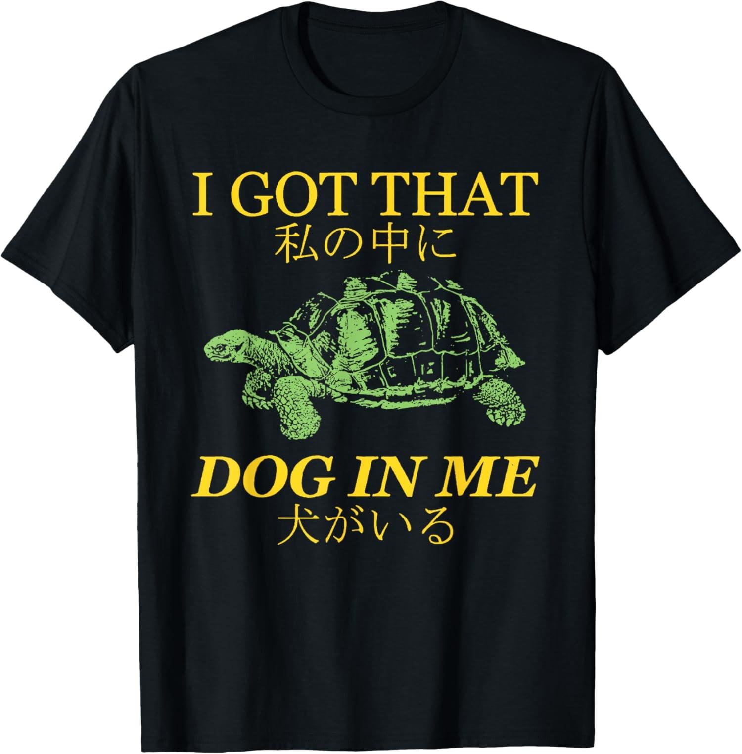 J ai ce chien en moi tortue T-shirt unisexe tortue au design japonais S