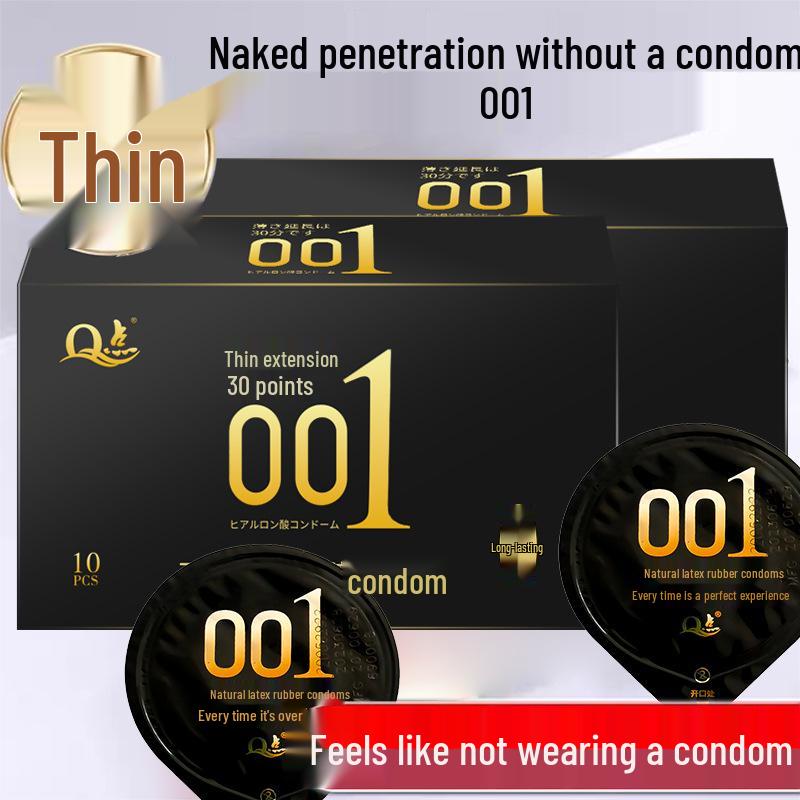 Q-point Hyaluronic Acid Smooth 0.01 Large Particle Long-lasting Delay Wolf Tooth Condoms