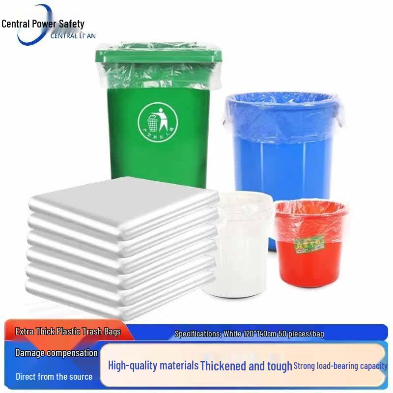 Heavy-Duty White Garbage Bags