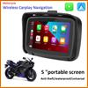 5inch Screen Motorcycle Wireless Carplay Android Auto Portable GPS IPX7 Motorcycle Waterproof Display BT Support Multi Language