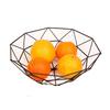 High Quality Black Gold Iron Fruit Basket Multi-sizes Home Storage Fruit Plate Metal Kitchen Tool Living Room