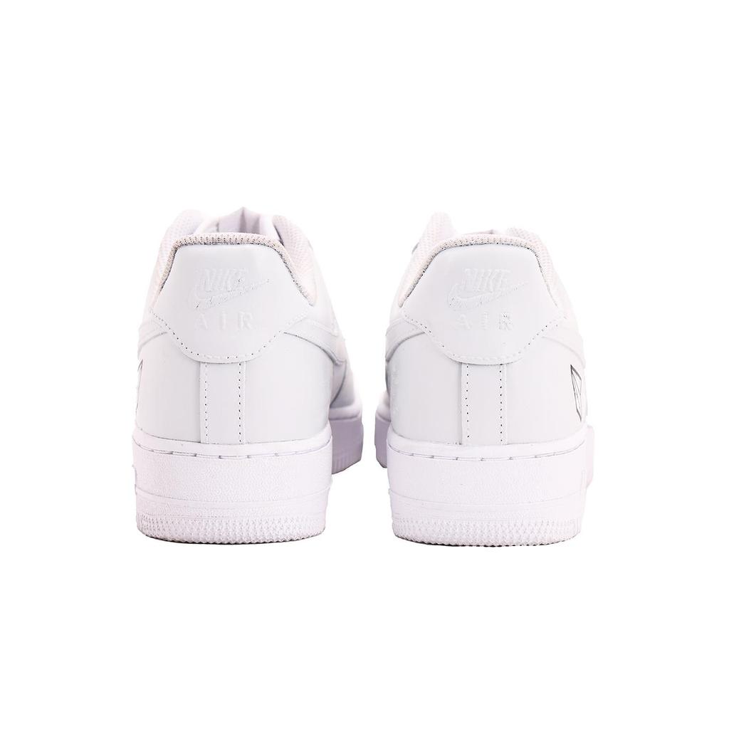 Nike Air Force 1 Coverage Abrasion Resistant Low Top Skateboard Shoes Unisex White Gray CW2288-111(Team-)