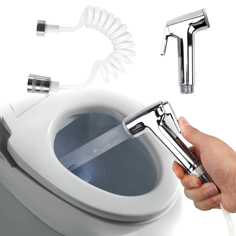 Bathroom Cleaning Tools with Telephone Shower Hose Portable Shower Head Nozzle Spray Gun Handheld Bidet Toilet Sprayer