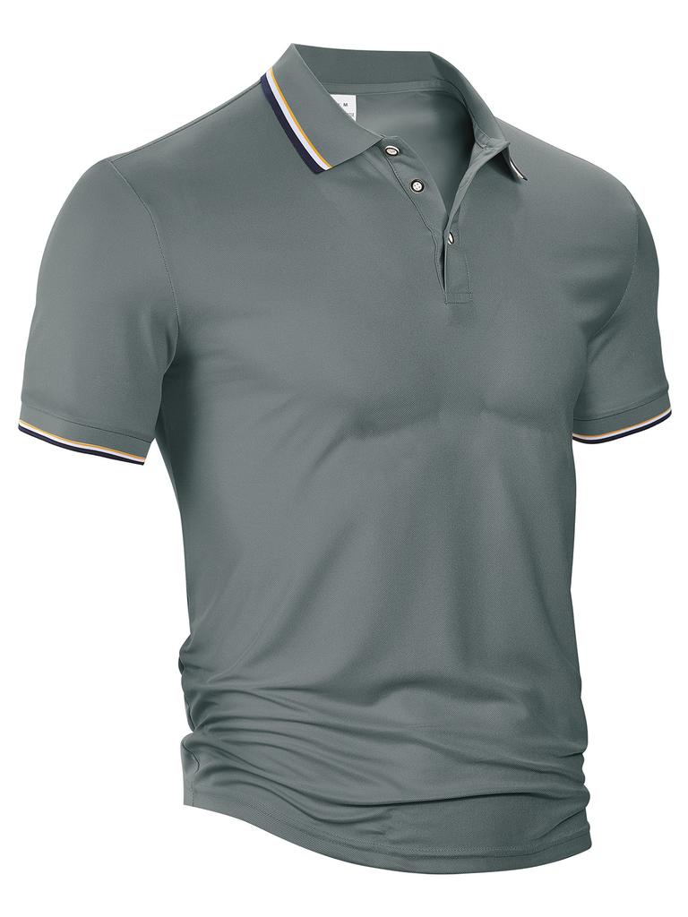European and American short-sleeved men's polo shirt TEMU summer loose casual breathable lapel print advertising shirt T-shirt