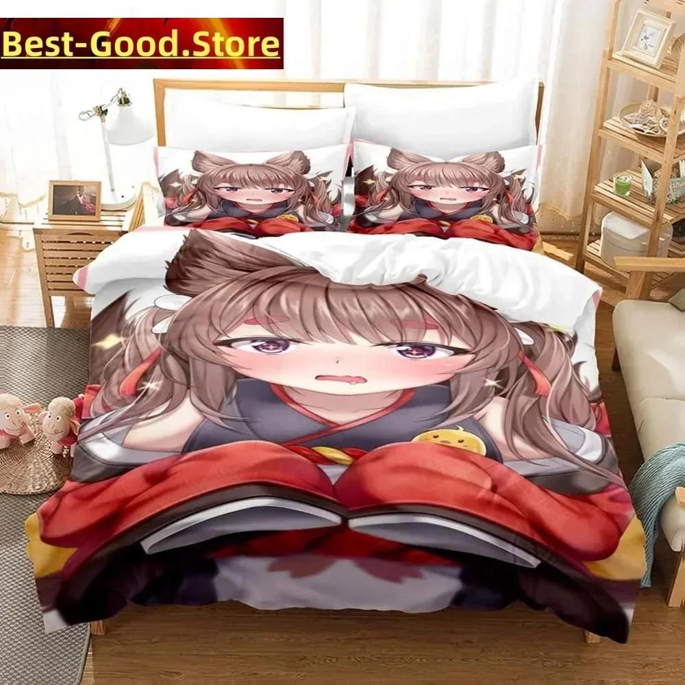 3D Print Anime - Azur Lane Bedding Set Printed Bed Set With Pillowcase Bed Duvet Cover Soft Single Double Queen Super King Size