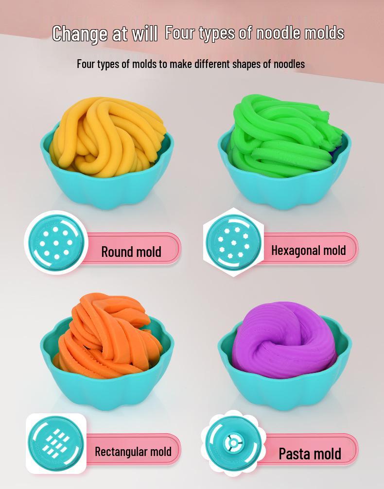 Colorful Clay Noodle Maker DIY Tool Set for Kids