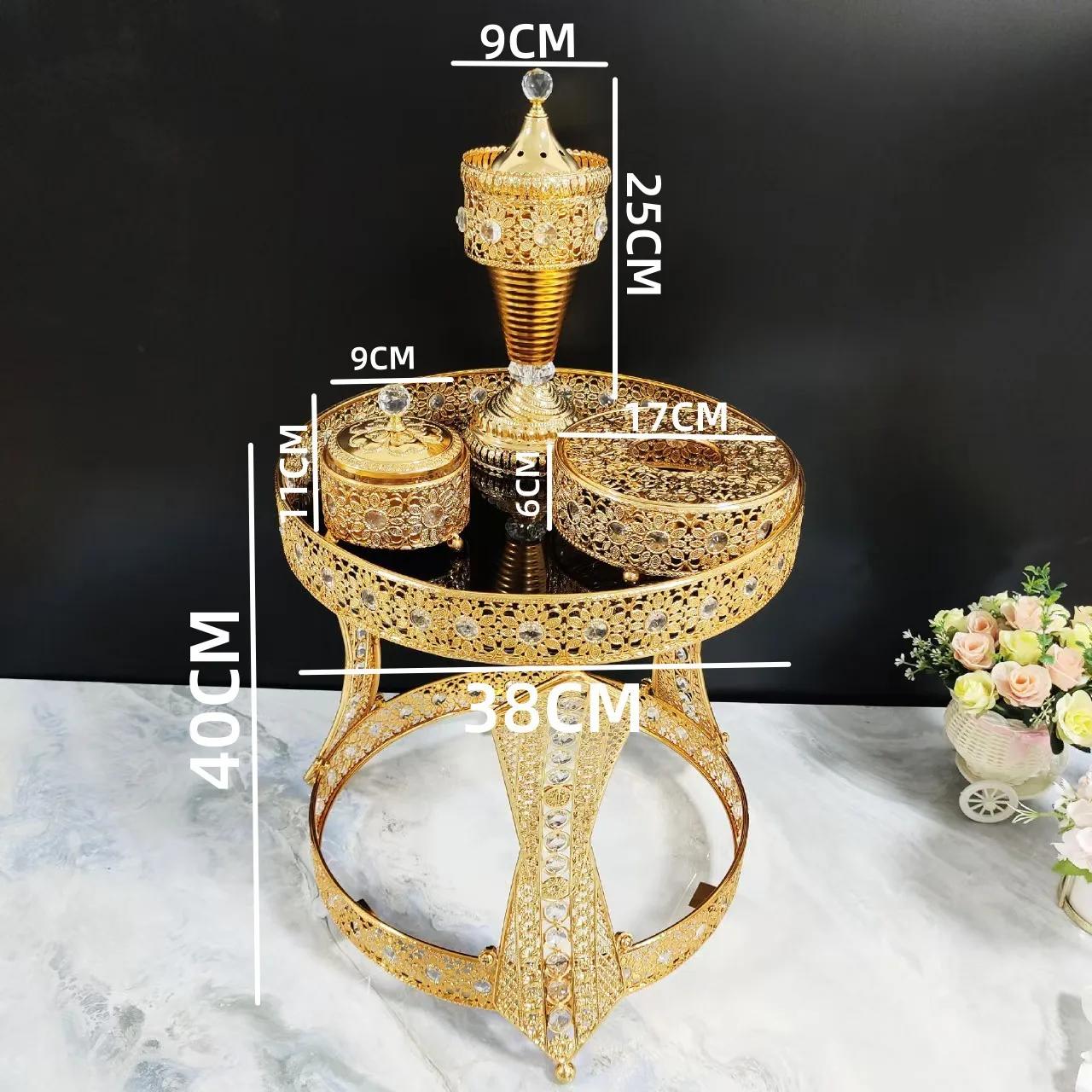 

European coffee table incense burner aromatherapy burner luxury home high-end ornament metal ornament set