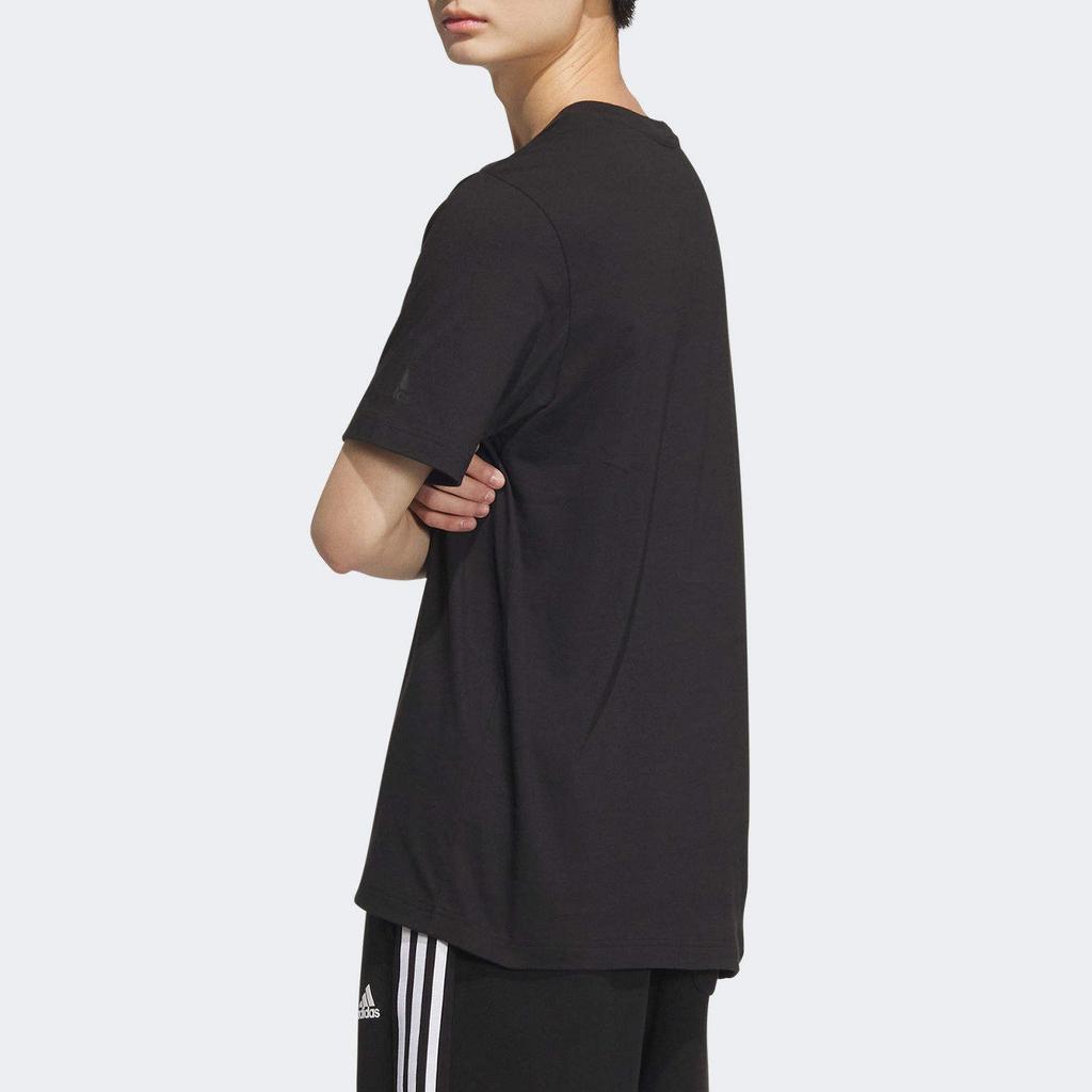 adidas Small Linear Logo T-Shirt Asia Sizing 'Black' JI9076