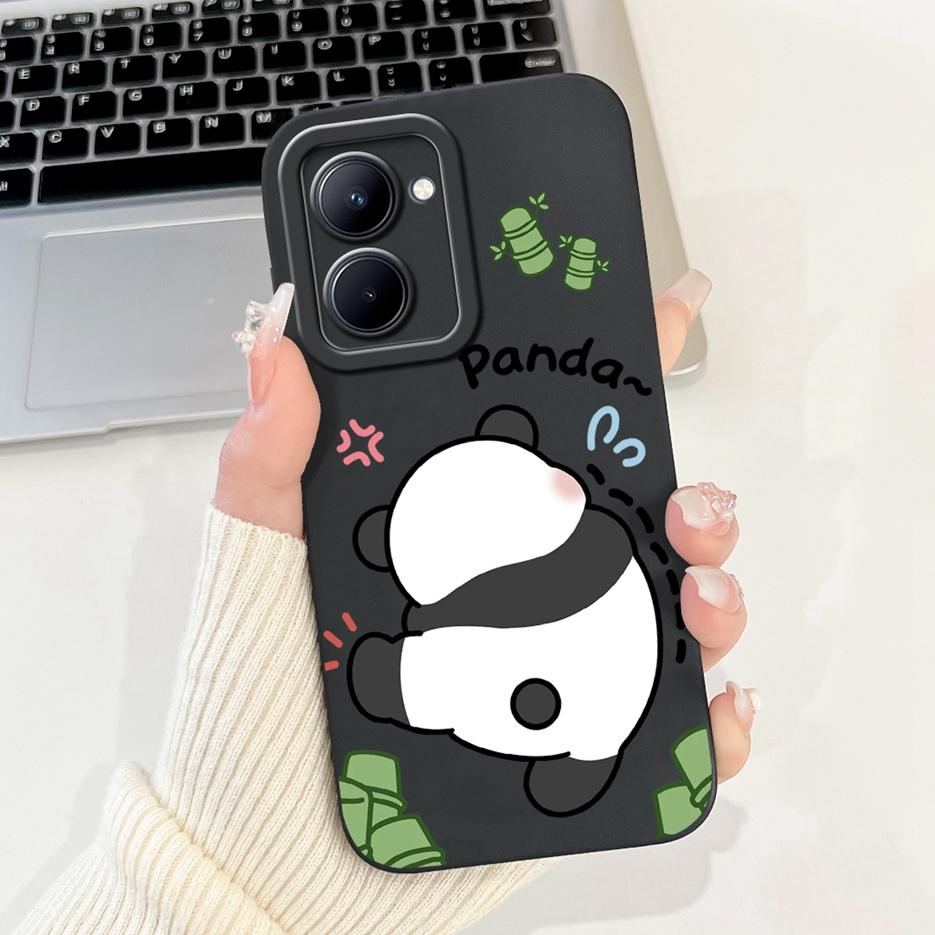 For Realme 10 4G Case RMX3630 Cute Panda Cartoon Cover Soft TPU Phone Case For Realme 10 Pro Plus Pro+ Realme10 5G Fundas Bumper