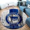 Hertha BSC Custom Name Round Area Rug,Carpet Rug for Living Room Bedroom Sofa Playroom Decor,Non-slip Floor Mat