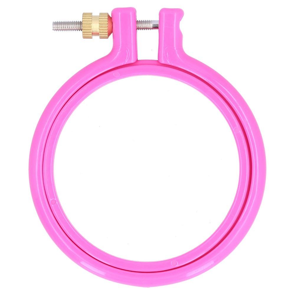 Colorful Cross Stitch Hoop Plastic Plastic Hoop Durable Adjustable Hoop Ring For Sewing