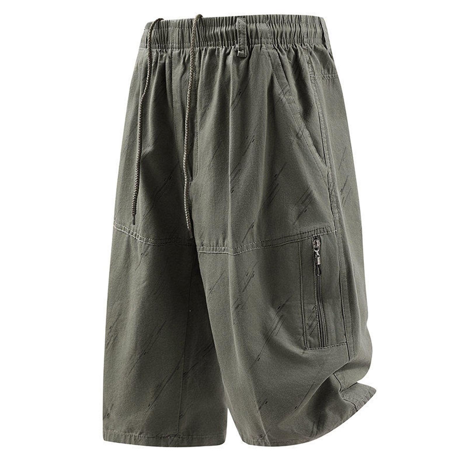 

Men s Casual Pants, Summer Lightweight Beach Shorts, Three-quarter Length Shorts XL