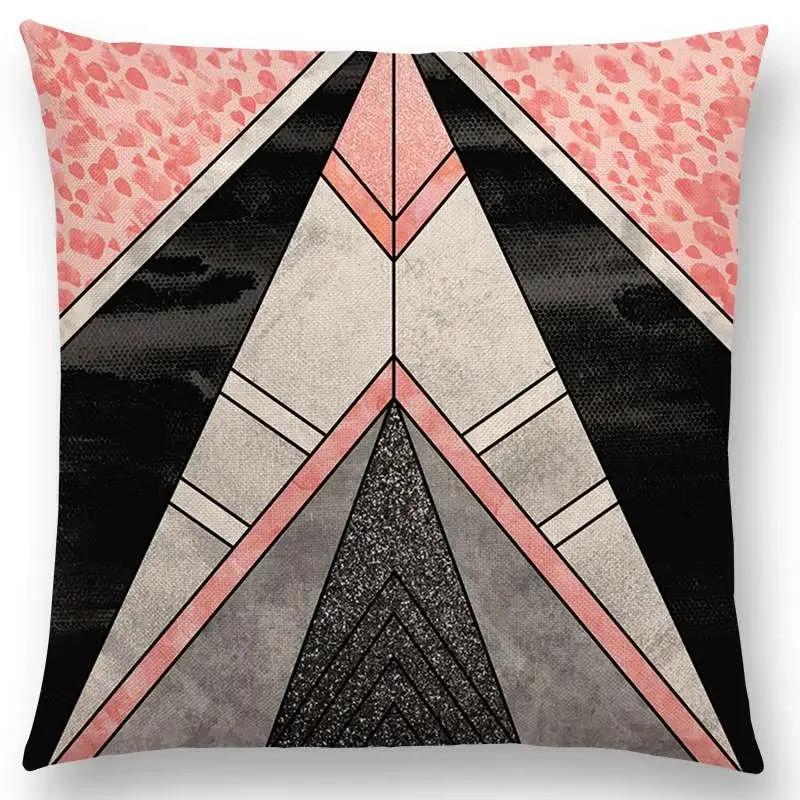 Neuer Sonnenaufgang Und Mond Verträumte Gipfel Farbenfrohe Berge Welt Abstraktes Geometrisches Muster Kissenbezug Auto Sofa Dekokissenbezug