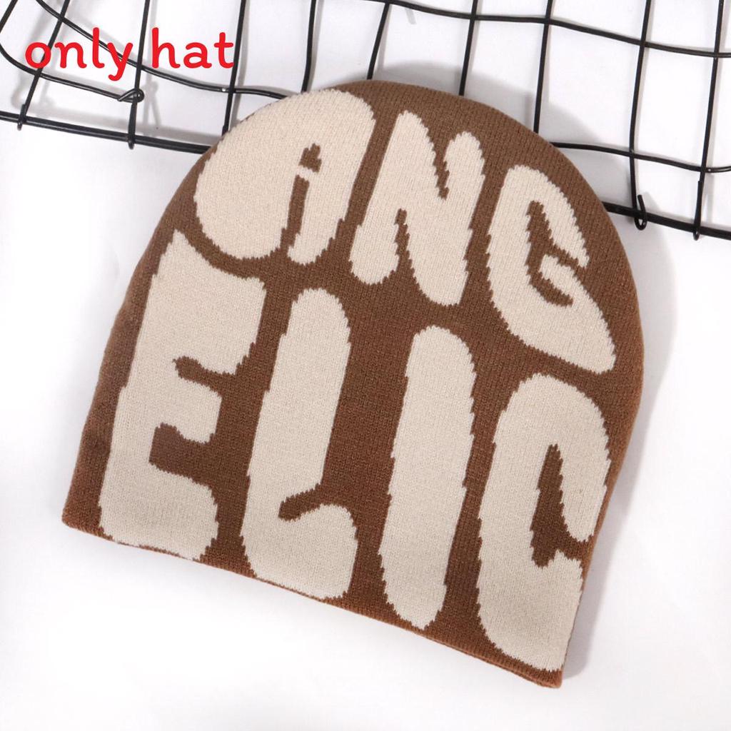 Letter Pattern Fashion Women Casual Warm Knitted Hat For Autumn And Winter