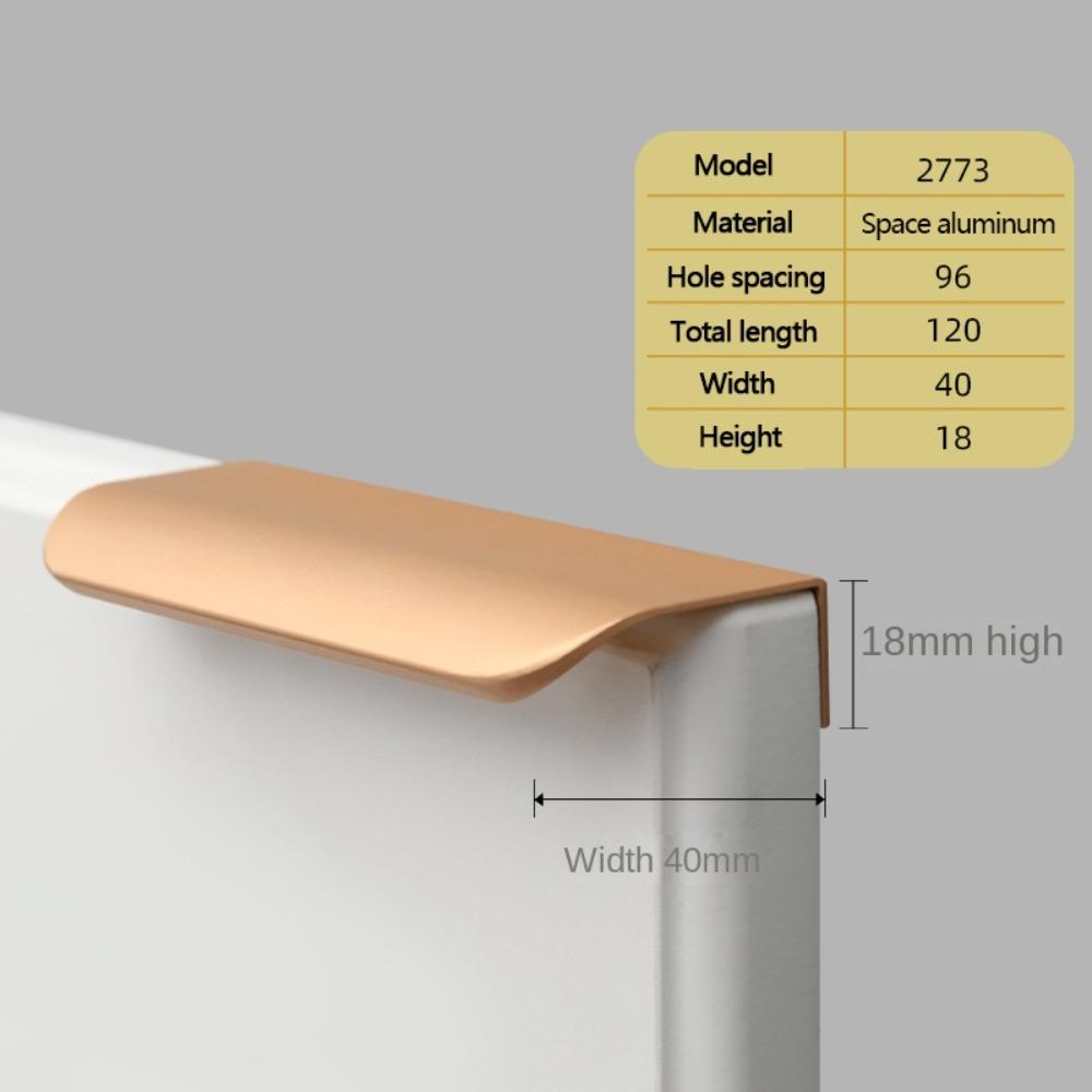 Klíčky ke dveřím ze slitiny hliníku Skryté úchytky zásuvek Vysoce kvalitní úchytky skříněk Domácnost