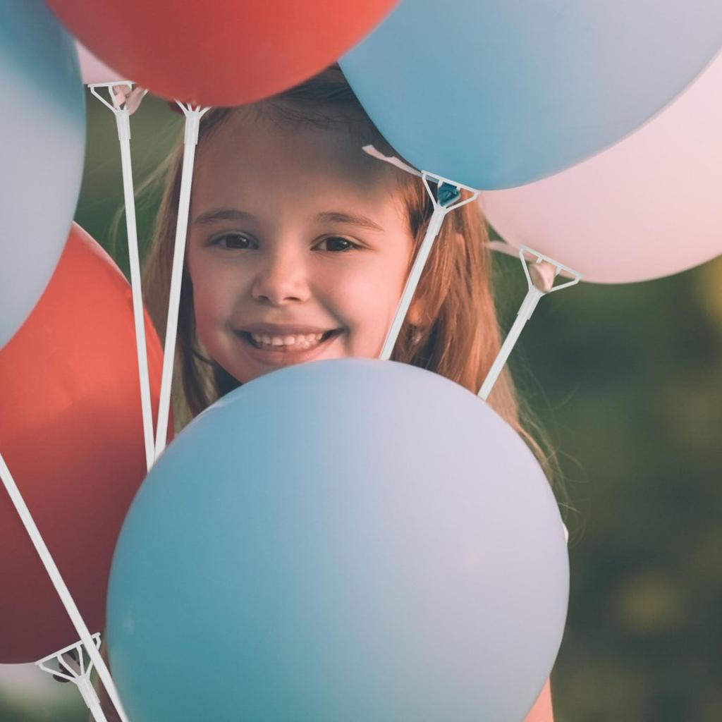 EXCEART Balloon Balloon Balloon Holder with Balloon Balloon Transparent Balloon Wedding Balloon Balloon Set of 50 Sticks, Holder, Cup, Cup, Plastic,