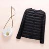2022 Women's Slim-Fit Collarless Down Jacket - Lightweight Autumn/Winter Round Neck