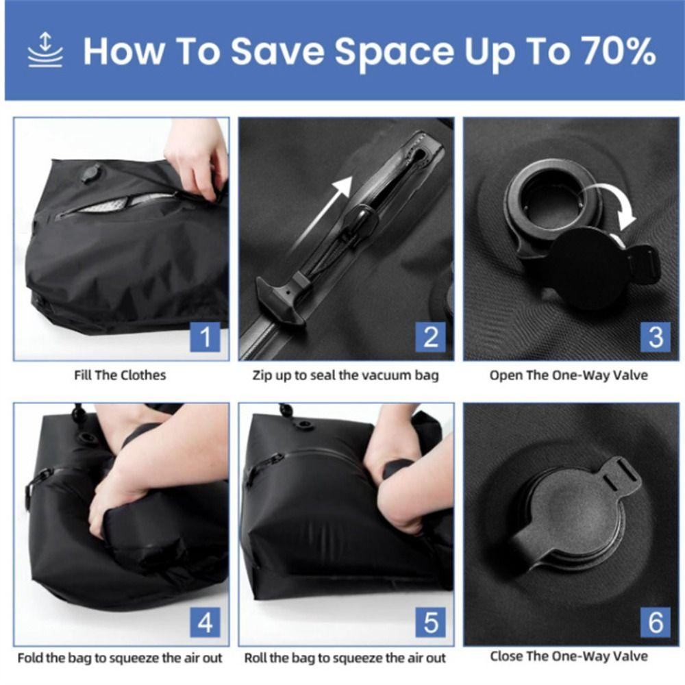 Waterproof Vacuum Compression Bag Reusable Luggage Vacuum Storage Bag  Backpack