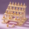 Modern Cone Ring Display Stand Multi-layer Ring Storage Rack Wood Rings Display Holder  Key