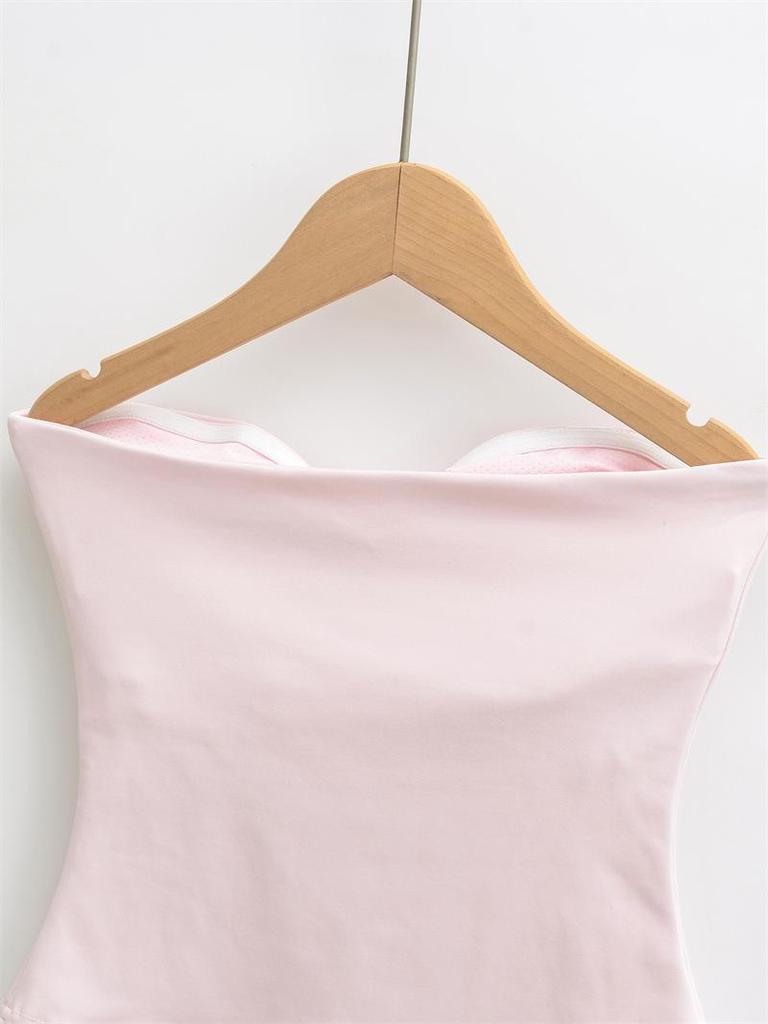Spicy Girl Off-the-Shoulder Padded Bandeau Top: Slim Fit, Sleeveless Summer Vest