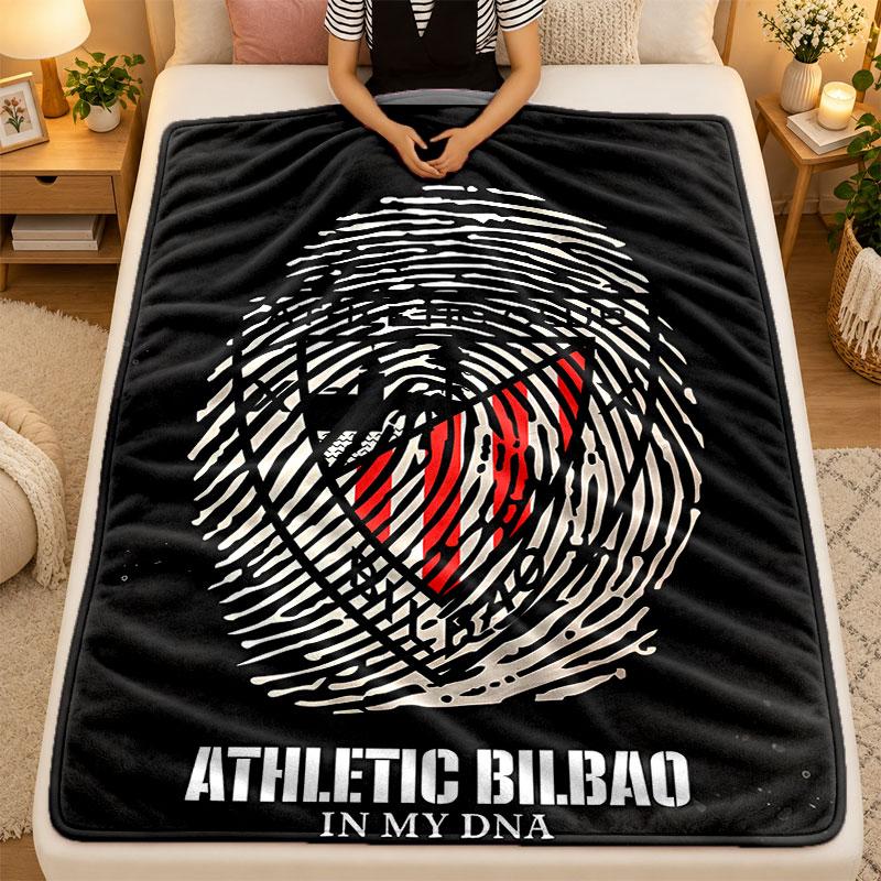 Flannel BlanketAthletic Bilbao Warm Soft Throw Blanket for Indoor Sofa Bed Living Room Use