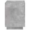 Nightstand With LED, Concrete Gray, Wood-Based Material