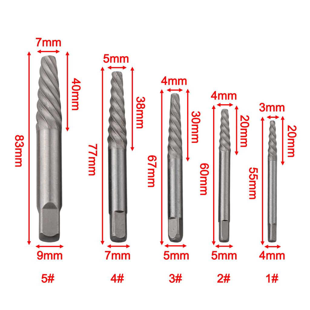 DIY Home Improvement 1 For 3 - 6mm Drill Bit Set Damaged Screw Extractor Kit Drill Bit Broken Screw Remover Versatile Sizes