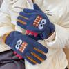Warme Plüschhandschuhe für Kinder Cartoon Weich Outdoor Polarfleece Winddicht Skifahren Radhandschuhe Kind Schüler Kleinkind Rad Fäustlinge
