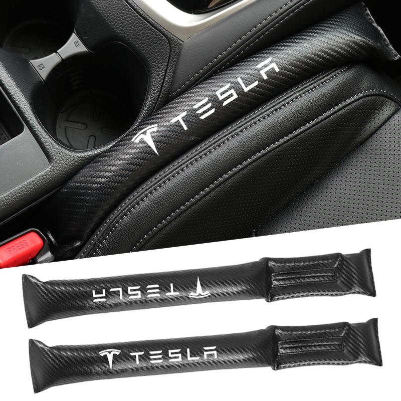 2 Stück Auto-Sitzspalt Dichtungsstreifen Polster Seitennaht Füllstopfen Für Tesla Model-3 Model-S Model-X Model-Y Cybertruck Roadster