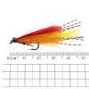 Bimoo 4PCS #6 Orange & Red Streamer Fly Minnow Bait Fish Artificial Trout Fly Fishing Lure