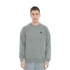 Nike Logo Embroidered Round Neck Raglan Sleeve Fleece Pullover Sweatshirt Men Sweatshirt Gray AQ9564-063